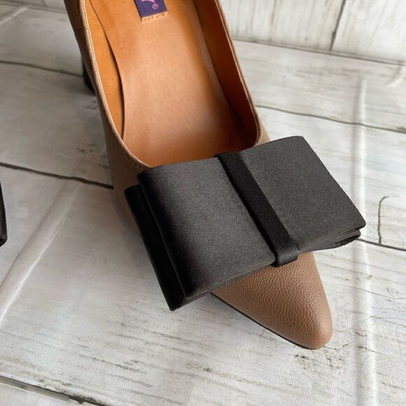 Mojo Moxy Sophia Camel Leather Pumps 6 - Picture 4 of 15
